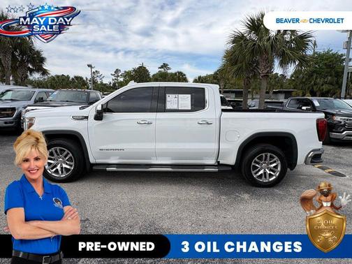 Summit White 2021 GMC Sierra 1500 SLT