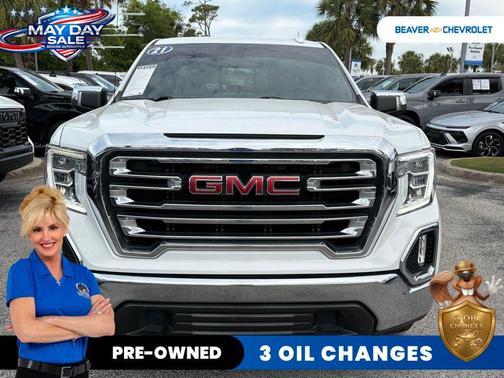 Summit White 2021 GMC Sierra 1500 SLT