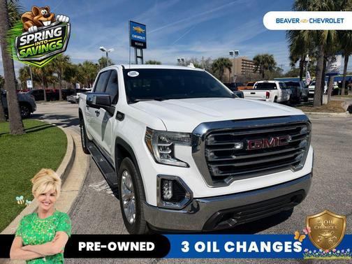 Summit White 2021 GMC Sierra 1500 SLT