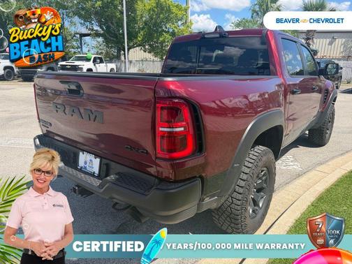 Red 2026 RAM 1500 RHO Crew Cab 4x4 5'7' Box
