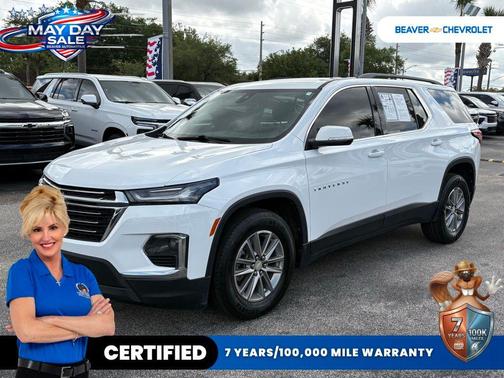 Summit White 2023 Chevrolet Traverse LT Cloth