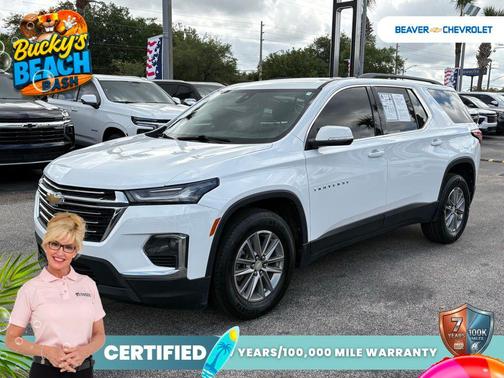 Summit White 2023 Chevrolet Traverse LT Cloth