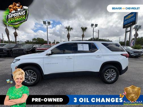 Summit White 2023 Chevrolet Traverse LT Cloth