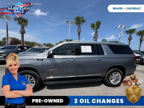 Steel Metallic 2021 GMC Yukon XL SLT