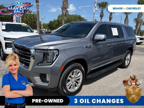 Steel Metallic 2021 GMC Yukon XL SLT