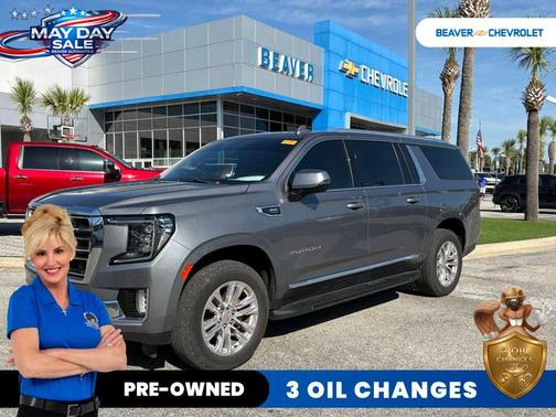 Steel Metallic 2021 GMC Yukon XL SLT