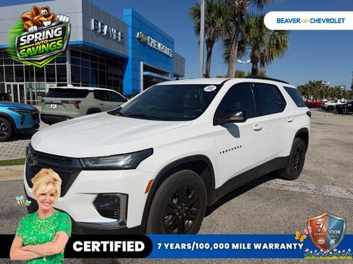 Summit White 2023 Chevrolet Traverse LS