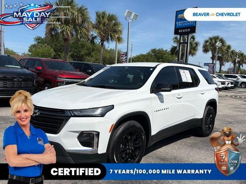 Summit White 2023 Chevrolet Traverse LS