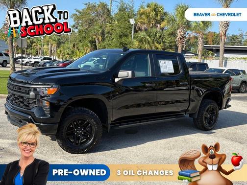 Black 2025 Chevrolet Silverado 1500 Custom Trail Boss