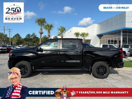 Black 2025 Chevrolet Silverado 1500 Custom Trail Boss