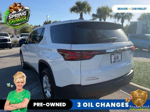 Summit White 2023 Chevrolet Traverse LS