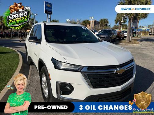 Summit White 2023 Chevrolet Traverse LS