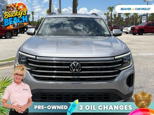 Silver Mist Metallic 2024 Volkswagen Atlas 2.0T SE w/Technology 4MOTION