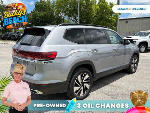 Silver Mist Metallic 2024 Volkswagen Atlas 2.0T SE w/Technology 4MOTION