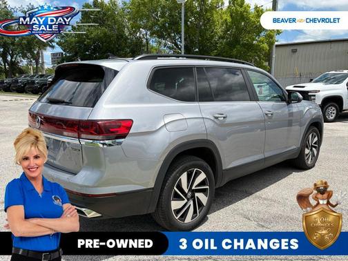 Silver Mist Metallic 2024 Volkswagen Atlas 2.0T SE w/Technology 4MOTION