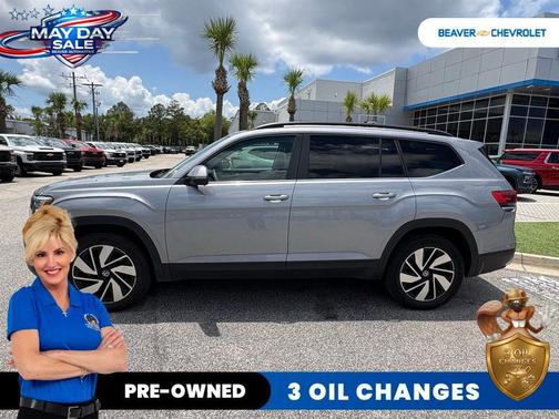 Silver Mist Metallic 2024 Volkswagen Atlas 2.0T SE w/Technology 4MOTION