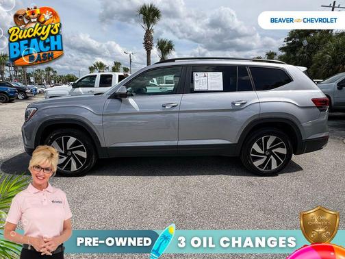 Silver Mist Metallic 2024 Volkswagen Atlas 2.0T SE w/Technology 4MOTION