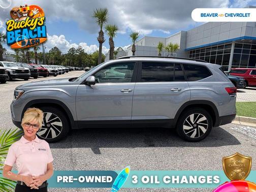 Silver Mist Metallic 2024 Volkswagen Atlas 2.0T SE w/Technology 4MOTION