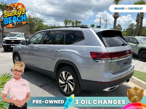 Silver Mist Metallic 2024 Volkswagen Atlas 2.0T SE w/Technology 4MOTION
