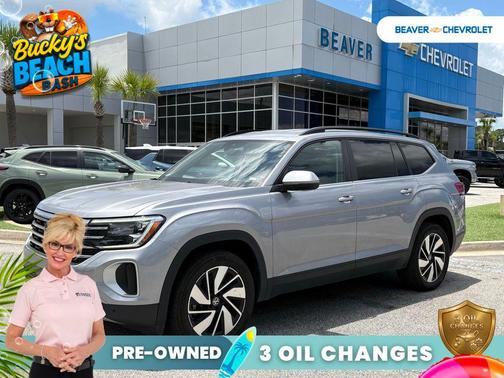 Silver Mist Metallic 2024 Volkswagen Atlas 2.0T SE w/Technology 4MOTION