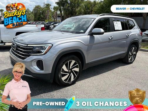 Silver Mist Metallic 2024 Volkswagen Atlas 2.0T SE w/Technology 4MOTION