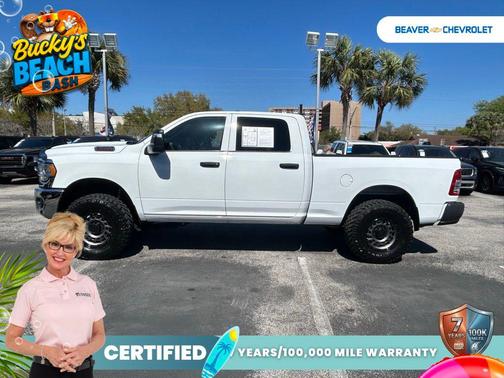 Bright White Clearcoat 2024 RAM 3500 Tradesman Crew Cab 4x2 6'4' Box