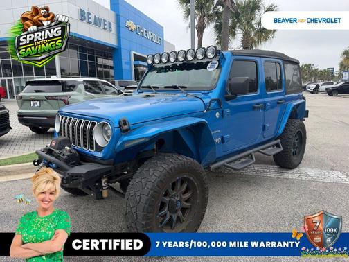 Hydro Blue Pearl Coat 2024 Jeep Wrangler 4-Door Sahara 4x4