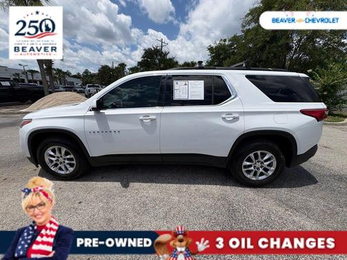Summit White 2019 Chevrolet Traverse LT Cloth