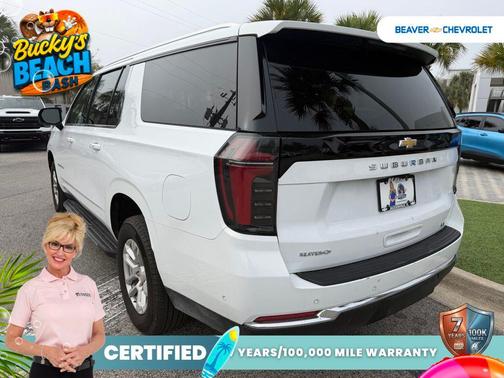 Summit White 2025 Chevrolet Suburban LT