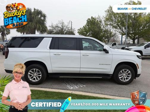 Summit White 2025 Chevrolet Suburban LT