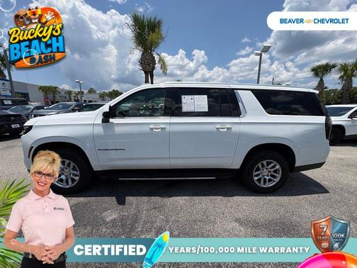 Summit White 2025 Chevrolet Suburban LT