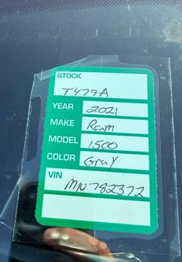 Granite Crystal Clearcoat Metallic 2021 RAM 1500 Big Horn