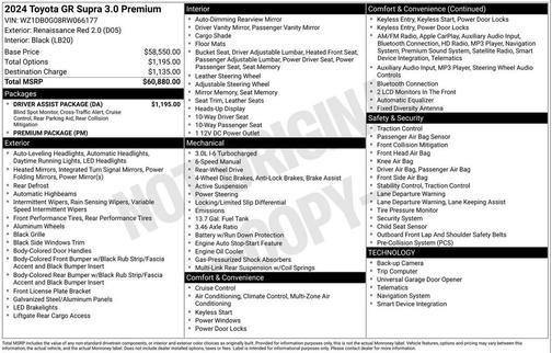 2024 Toyota Supra 3.0 Premium