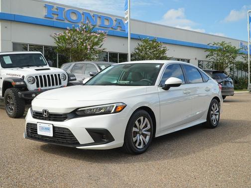 Platinum White Pearl 2022 Honda Civic LX