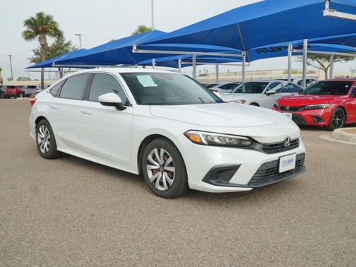 Platinum White Pearl 2022 Honda Civic LX