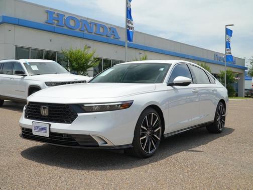 Platinum White Pearl 2025 Honda Accord Hybrid Touring