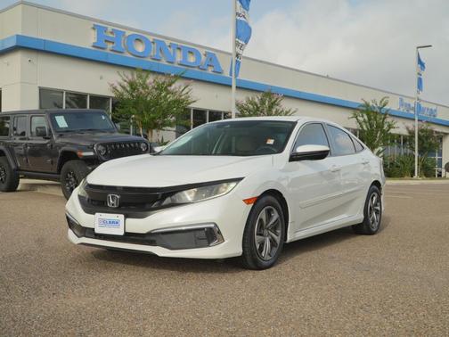 Platinum White Pearl 2019 Honda Civic LX