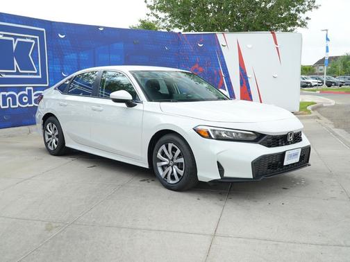 Platinum White Pearl 2026 Honda Civic LX