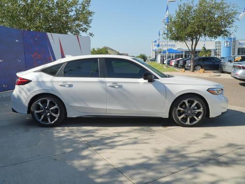 Platinum White Pearl 2026 Honda Civic Hybrid Sport Touring