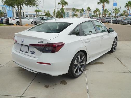 Platinum White Pearl 2026 Honda Civic Hybrid Sport Touring