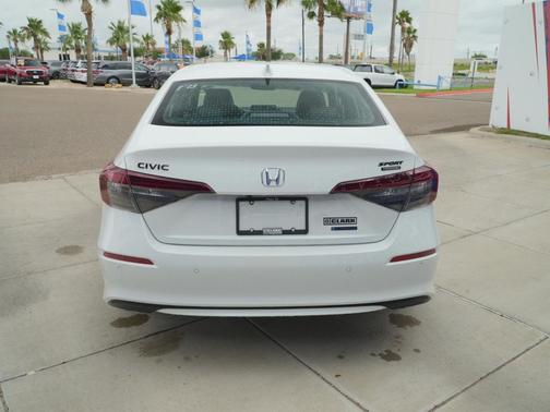 Platinum White Pearl 2026 Honda Civic Hybrid Sport Touring