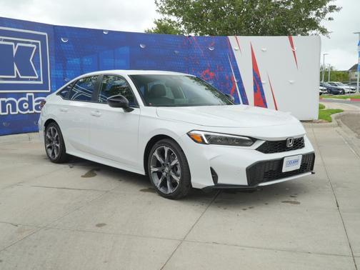 Platinum White Pearl 2026 Honda Civic Hybrid Sport Touring