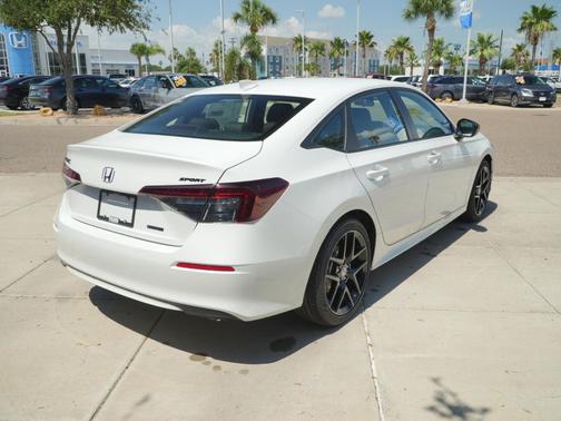 Platinum White Pearl 2026 Honda Civic Hybrid Sport