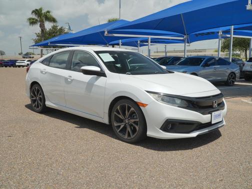 Platinum White Pearl 2020 Honda Civic Sport
