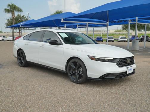 Platinum White Pearl 2024 Honda Accord Hybrid Sport-L