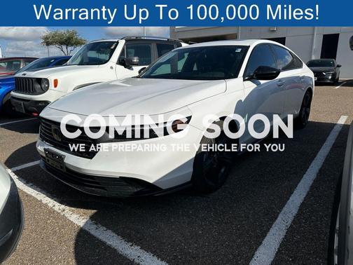 Platinum White Pearl 2025 Honda Accord Hybrid Sport-L
