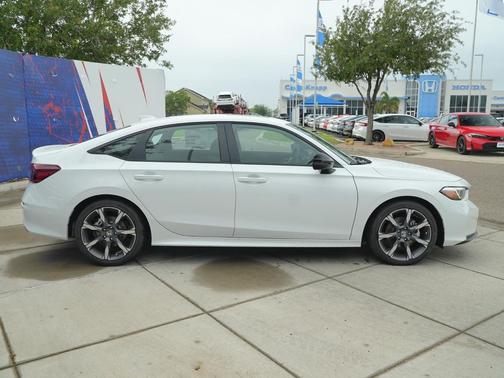 Platinum White Pearl 2026 Honda Civic Hybrid Sport Touring
