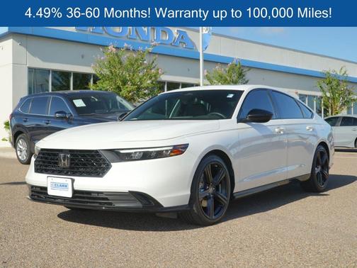 Platinum White Pearl 2024 Honda Accord Hybrid Sport-L