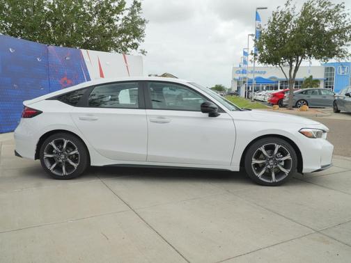 Platinum White Pearl 2026 Honda Civic Hybrid Sport Touring