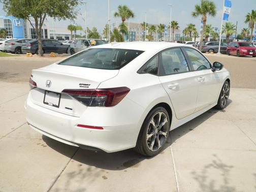 Platinum White Pearl 2026 Honda Civic Hybrid Sport Touring